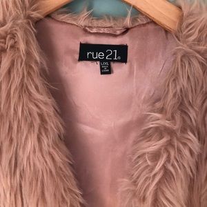 Faux pink vest